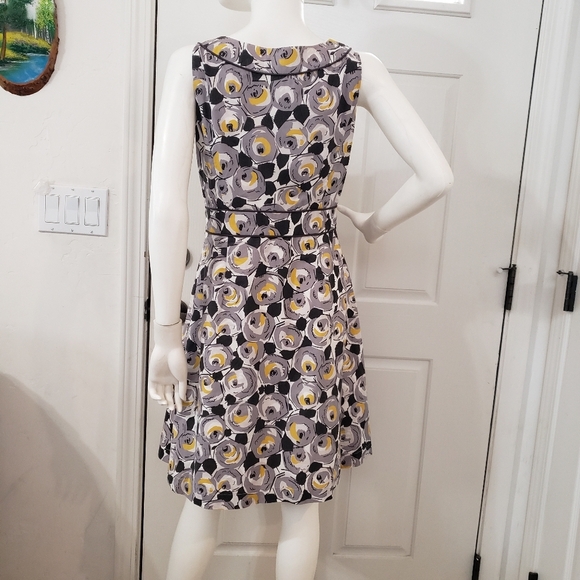 Boden Size 6p Floral Sleeveless Dress - Gray and Yellow - Picture 5 of 8